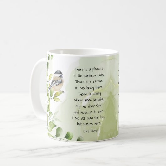 Mug Love Nature Citation Inspirationnelle Lord Byron (Devant gauche)