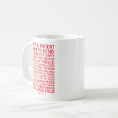 Mug Love Never Fails Personalized (Devant gauche)