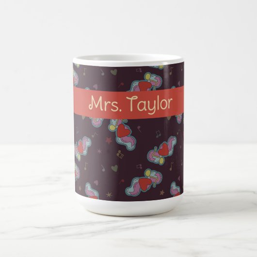 Mug Love Note : Doodles for Music Lovers Nom Rouge (Centre)