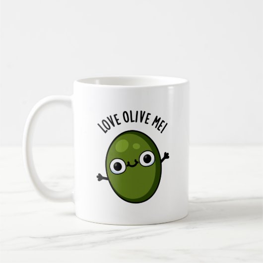 Mug Love Olive Me Drôle Pun de nourriture (Gauche)