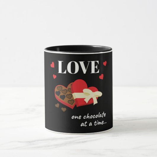 Mug Love One Chocolate at a Time Drôle Citation (Centre)