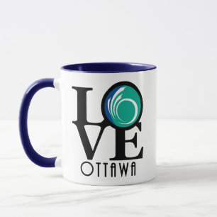 Mug LOVE Ottawa 11oz (drapeau de la ville)