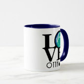 Mug LOVE Ottawa 11oz (drapeau de la ville) (Devant droit)