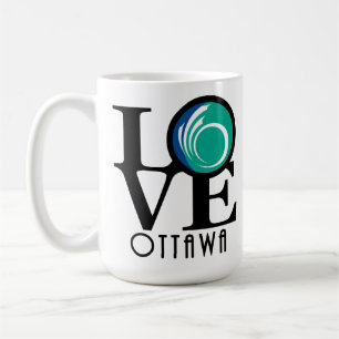 Mug LOVE Ottawa 15oz (drapeau de la ville)