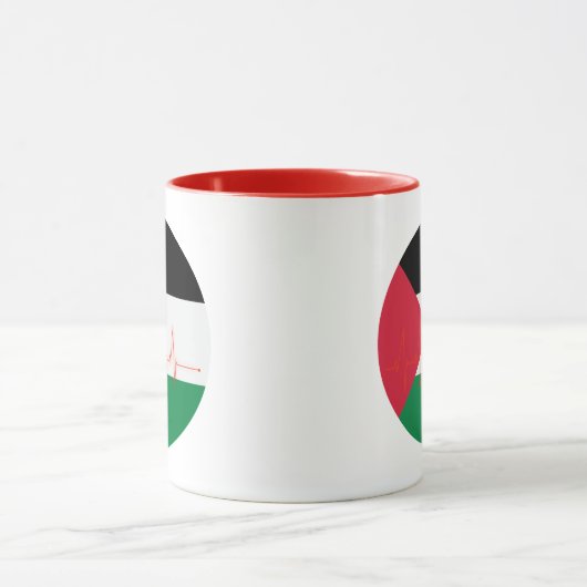 Mug Love Palestine Heart Pulse (Love Palestine Heart P (Centre)