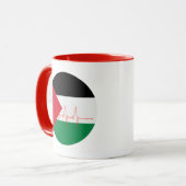 Mug Love Palestine Heart Pulse (Love Palestine Heart P (Devant gauche)