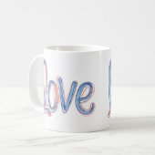 Mug Love Pastel Slogan Scribble (Devant gauche)