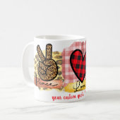 Mug Love Peace Yorkshire Ter Valentine's Day Amoureux  (Devant gauche)