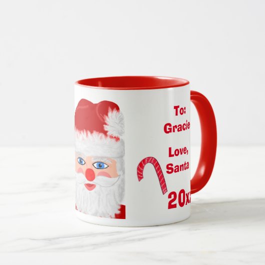 Mug Love Père Noël Nom de Noël (Devant droit)
