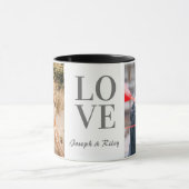 Mug "LOVE" personnalisable Plan photo complet & nom (Centre)
