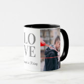 Mug "LOVE" personnalisable Plan photo complet & nom (Devant droit)
