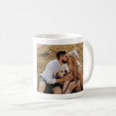Mug Love Photo Red Stamp Script Lettering Valentines (Devant droit)