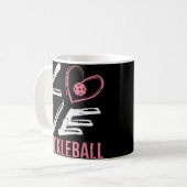 Mug Love Pickleball Coeur Pickle Ball Femmes Filles En (Devant gauche)