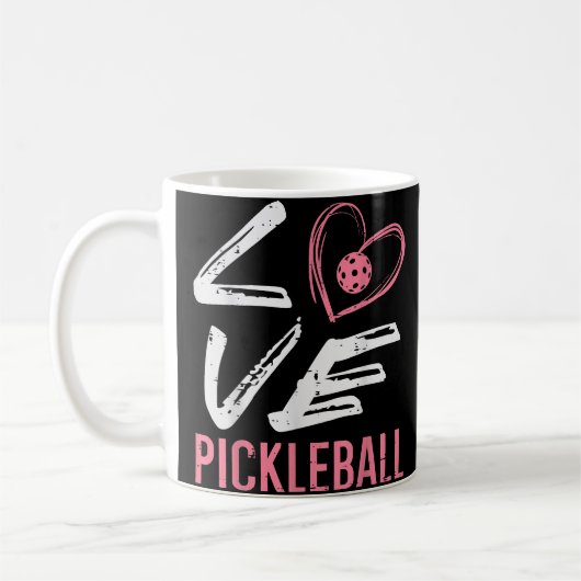 Mug Love Pickleball Coeur Pickle Ball Femmes Filles En (Gauche)