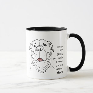 Mug Love PIT BULL CHIENS tellement je me plaisante Cit