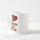 Mug Love Plaid Red Leopard Kindergarten Teacher Valent (Devant gauche)