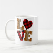 Mug Love Plaid Red Leopard Kindergarten Teacher Valent (Gauche)