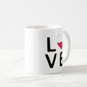 Mug Love - Pologne Drapeau (Devant droit)