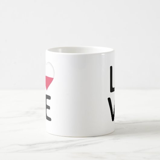 Mug Love - Pologne Drapeau (Centre)