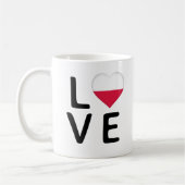 Mug Love - Pologne Drapeau (Gauche)