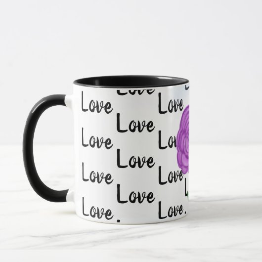Mug Love Purple Flower (Gauche)