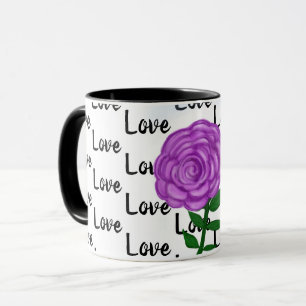 Mug Love Purple Flower