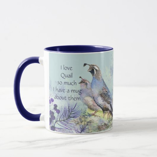 Mug Love Quail So Much Fun Quote Saying (Gauche)