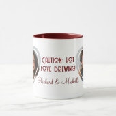 Mug Love Quote Custom Heart Shaped Photo I Names Red (Centre)