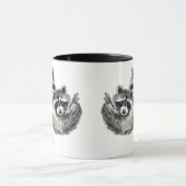 Mug Love Raccoon mignon Animaux tellement de Citation  (Centre)
