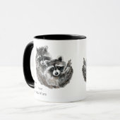 Mug Love Raccoon mignon Animaux tellement de Citation  (Devant gauche)