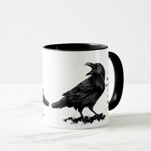 Mug Love Raven Bird (Devant droit)