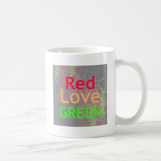 MUG LOVE RED GOLDEN VERT (Droite)
