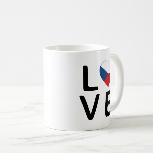 Mug Love - République tchèque Drapeau (Devant droit)