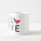 Mug Love - République tchèque Drapeau (Devant gauche)