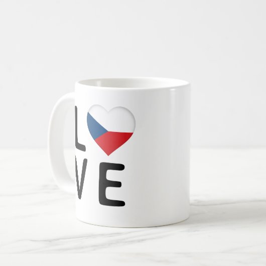 Mug Love - République tchèque Drapeau (Devant gauche)