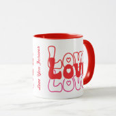 Mug Love Retro Valentine (Devant droit)