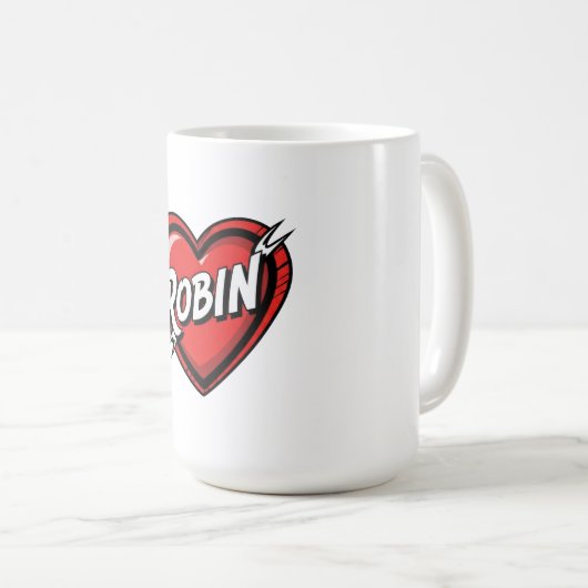 Mug Love Robin (Devant droit)