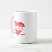 Mug Love & Romance Concept Design with Heart Elements (Devant gauche)