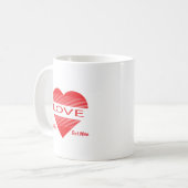 Mug Love & Romance Concept Design with Heart Elements (Devant gauche)