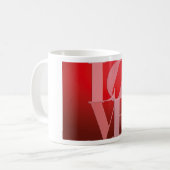 Mug Love Romance Rouge rose (Devant gauche)