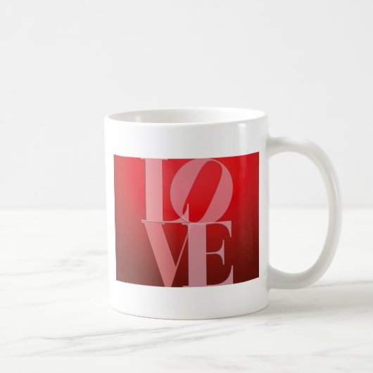 Mug Love Romance Rouge rose (Droite)