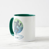 Mug Love Running Marathon Compétitive Runner Custom (Devant gauche)