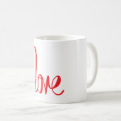 Mug Love Script : Un design graphique lettre d'amour ❤ (Devant droit)