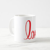 Mug Love Script : Un design graphique lettre d'amour ❤ (Devant gauche)