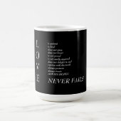 Mug Love Scripture Définition Typographie Noir (Centre)