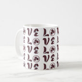 Mug Love Shamrock Plaid Red Blue Tartan Pattern (Devant gauche)