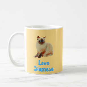 Mug Love Siamese Cats