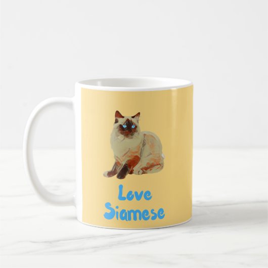 Mug Love Siamese Cats (Gauche)