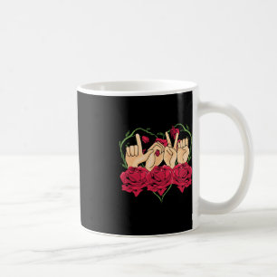 Mug Love Sign Language Rose Coeur ASL Sensibilisation 