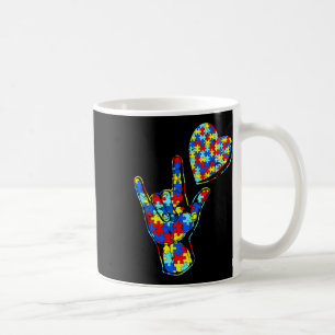 Mug Love Sign Language Sensibilisation sur l'autisme P